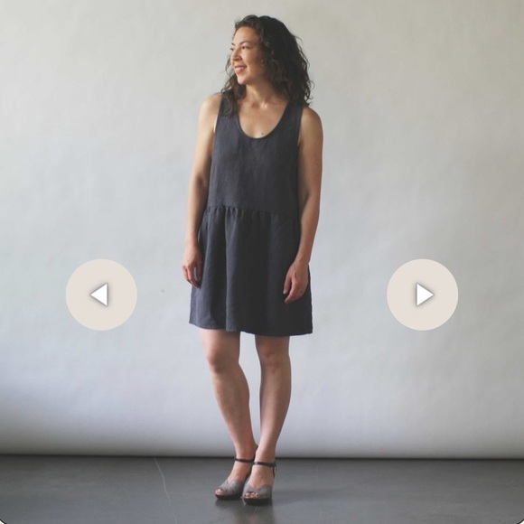 Jungmaven Moab midi Dress indigo blue Hemp Boho - Picture 1 of 6